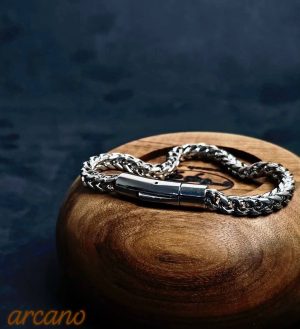 Astro Titanium Steel Lock Bracelet